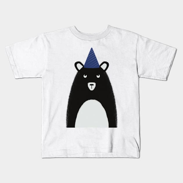 Cute bear illustration Kids T-Shirt by Nikki_Arts